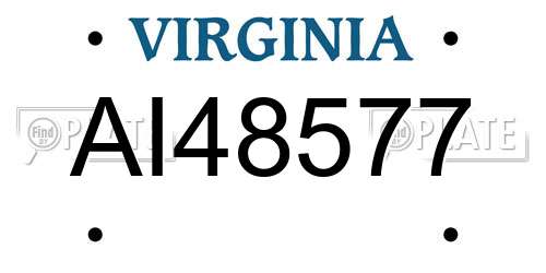 AI48577 Virginia License Plate