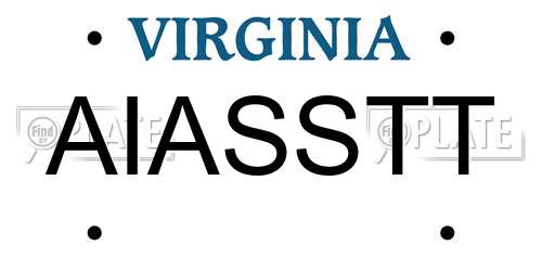 AIASSTT Virginia License Plate