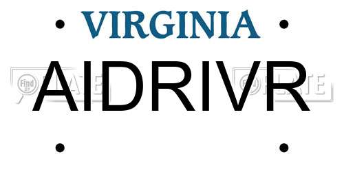 AIDRIVR Virginia License Plate