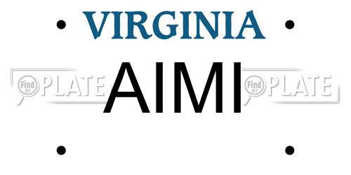 AIMI Virginia License Plate