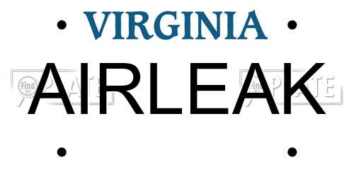 AIRLEAK Virginia License Plate