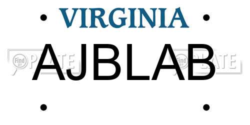 AJBLAB Virginia License Plate