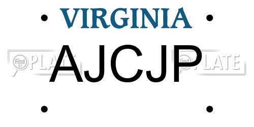 AJCJP Virginia License Plate