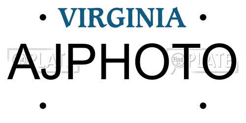 AJPHOTO Virginia License Plate