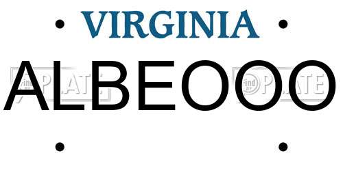 ALBEOOO Virginia License Plate