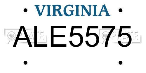 ALE5575 Virginia License Plate