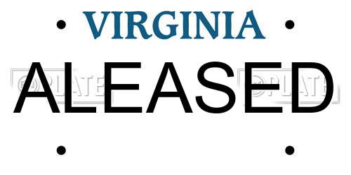 ALEASED Virginia License Plate