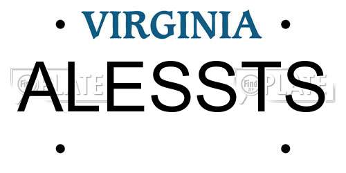 ALESSTS Virginia License Plate