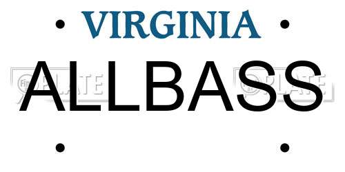 ALLBASS Virginia License Plate