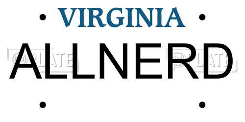 ALLNERD Virginia License Plate