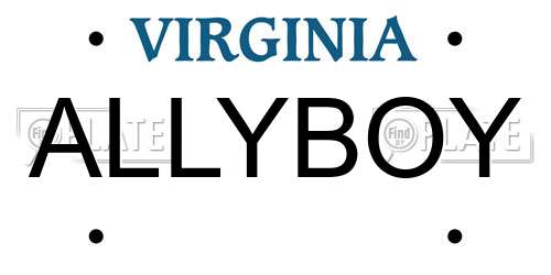 ALLYBOY Virginia License Plate