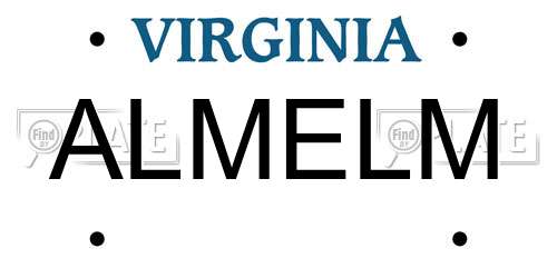 ALMELM Virginia License Plate