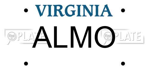 ALMO Virginia License Plate