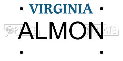 ALMON Virginia License Plate