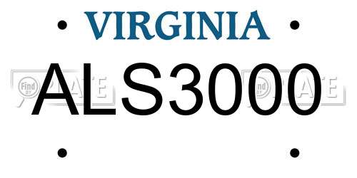 ALS3000 Virginia License Plate