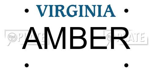 AMBER Virginia License Plate