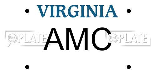 AMC Virginia License Plate