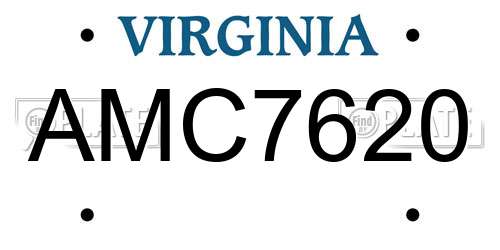 AMC7620 Virginia License Plate