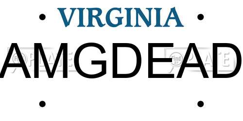 AMGDEAD Virginia License Plate
