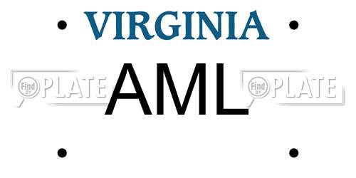 AML Virginia License Plate