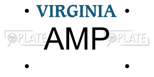 AMP Virginia License Plate