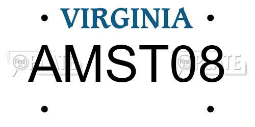 AMST08 Virginia License Plate