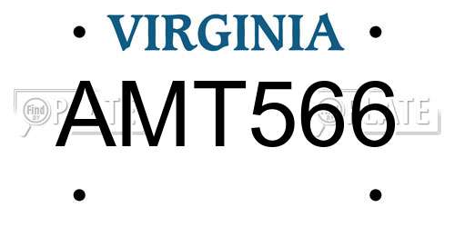 AMT566 Virginia License Plate