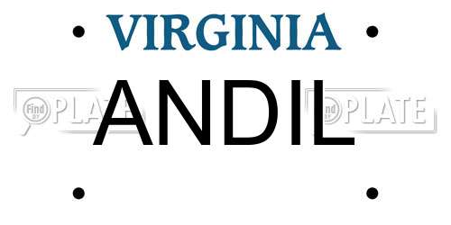 ANDIL Virginia License Plate