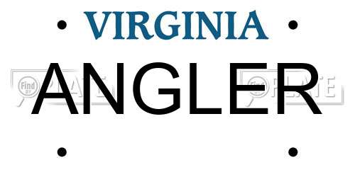 ANGLER Virginia License Plate