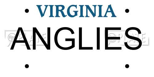 ANGLIES Virginia License Plate