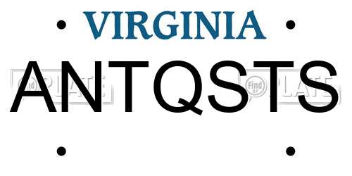 ANTQSTS Virginia License Plate
