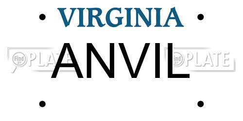 ANVIL Virginia License Plate