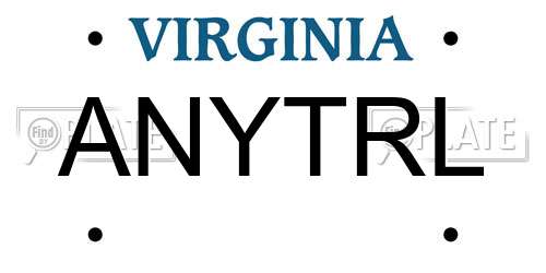 ANYTRL Virginia License Plate