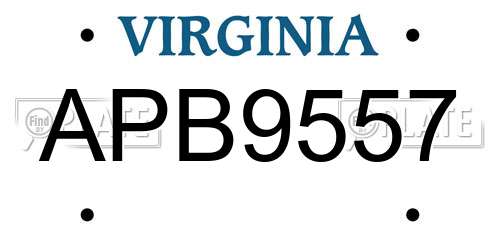 APB9557 Virginia License Plate