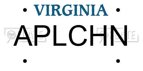 APLCHN Virginia License Plate