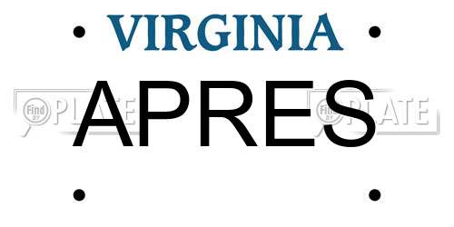 APRES Virginia License Plate