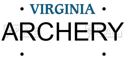 ARCHERY Virginia License Plate