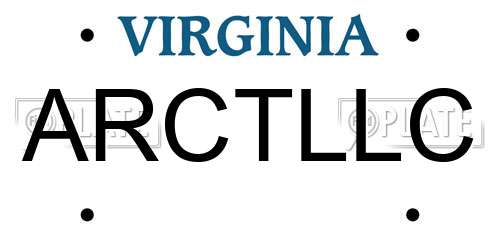 ARCTLLC Virginia License Plate