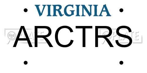 ARCTRS Virginia License Plate