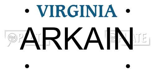 ARKAIN Virginia License Plate