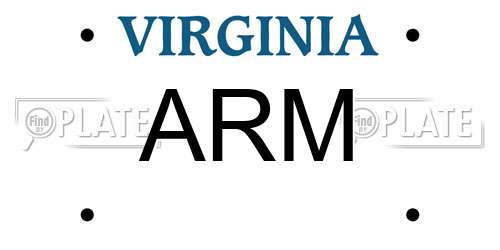 ARM Virginia License Plate