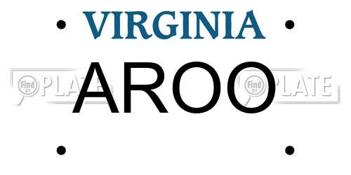 AROO Virginia License Plate