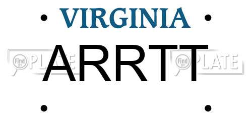 ARRTT Virginia License Plate