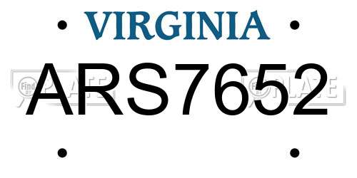 ARS7652 Virginia License Plate