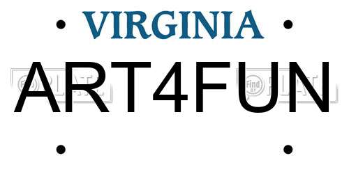 ART4FUN Virginia License Plate