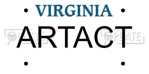 ARTACT Virginia License Plate