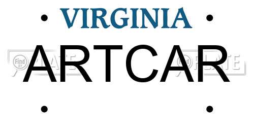 ARTCAR Virginia License Plate