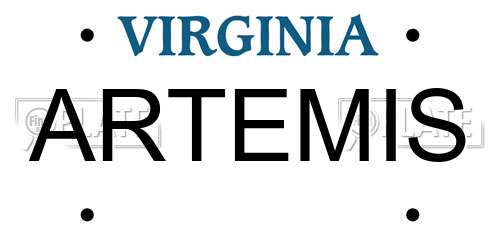 ARTEMIS Virginia License Plate
