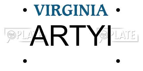 ARTYI Virginia License Plate