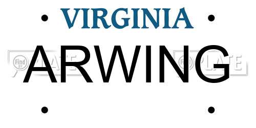 ARWING Virginia License Plate